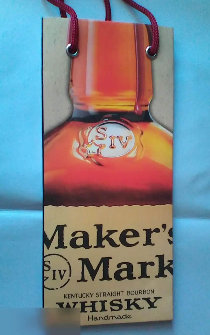 Подарочный бумажный пакет для бутылки США 10х23 см