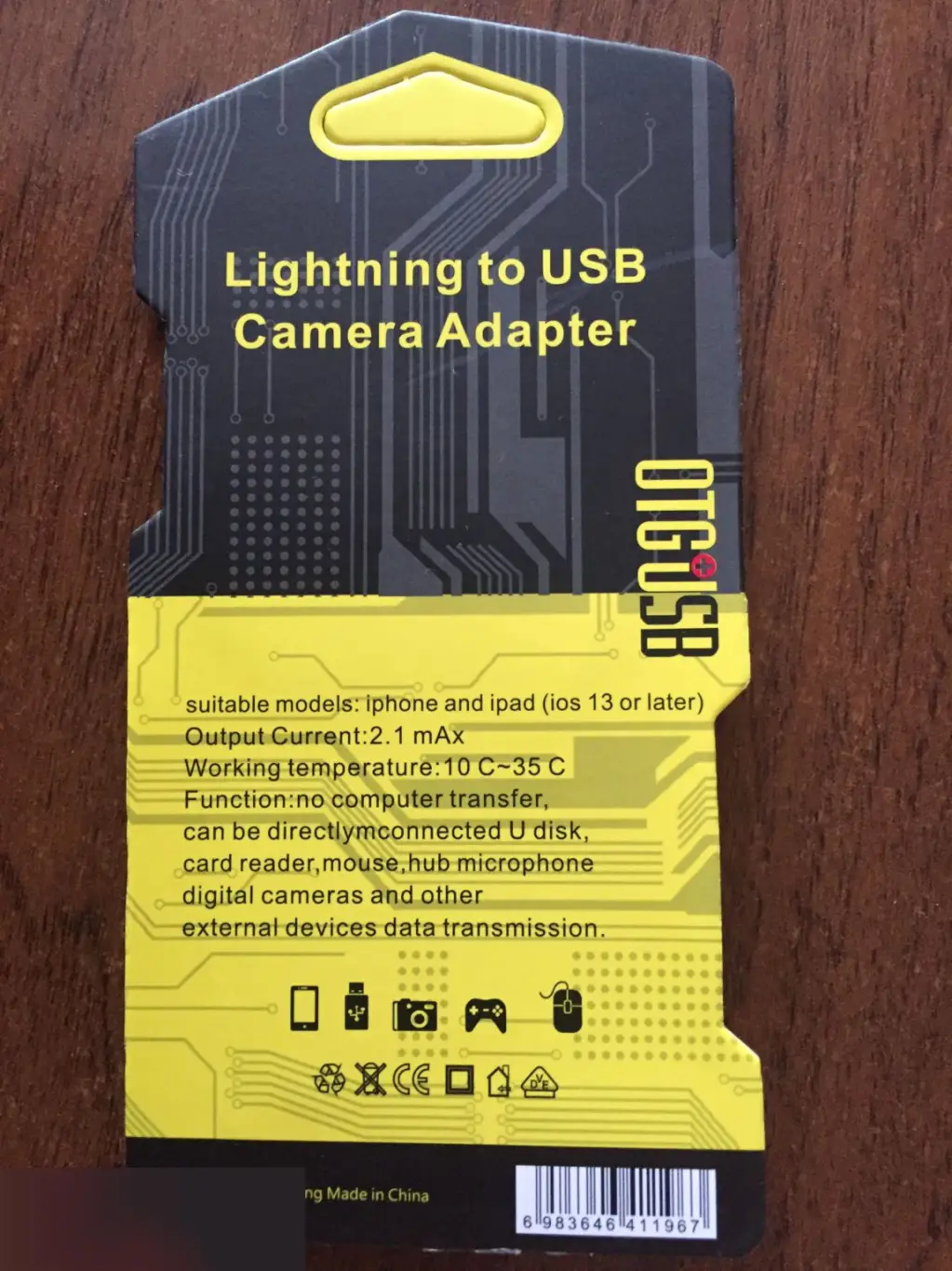 Переходник Lightning to USB Camera Adapter для iPhone и iPad iOS 13 и новее 1