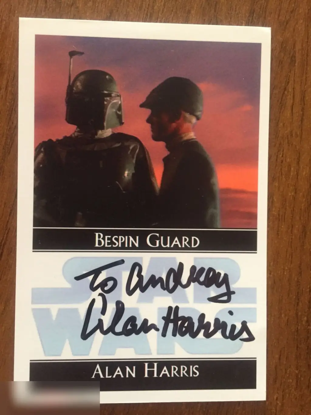 Алан Харрис автограф Звёздные войны. Эпизод V: Империя наносит ответный удар