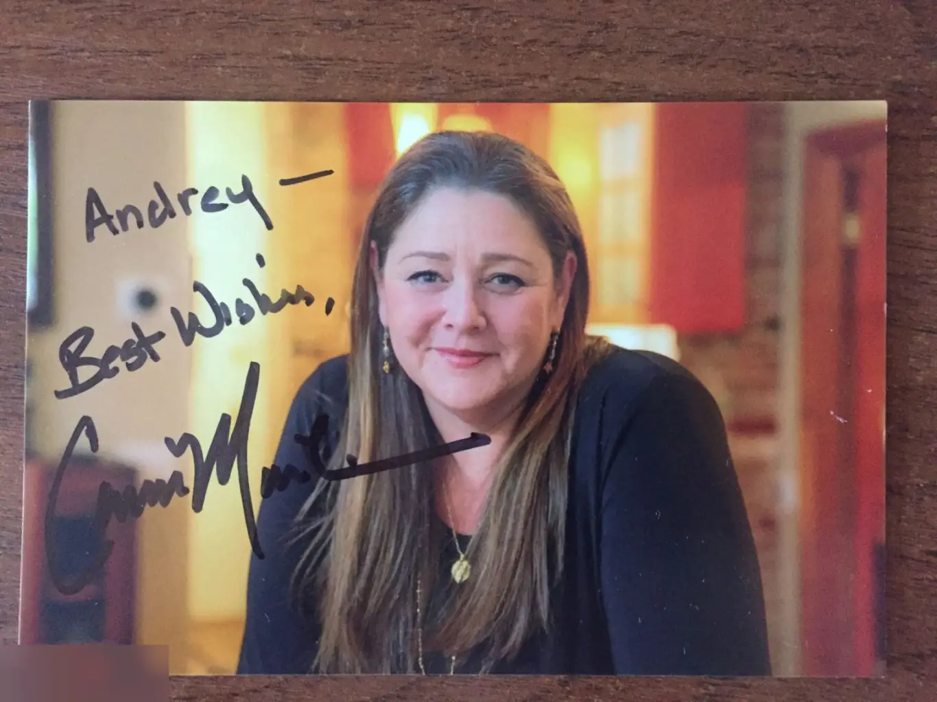 Камрин Менхейм автограф на фото