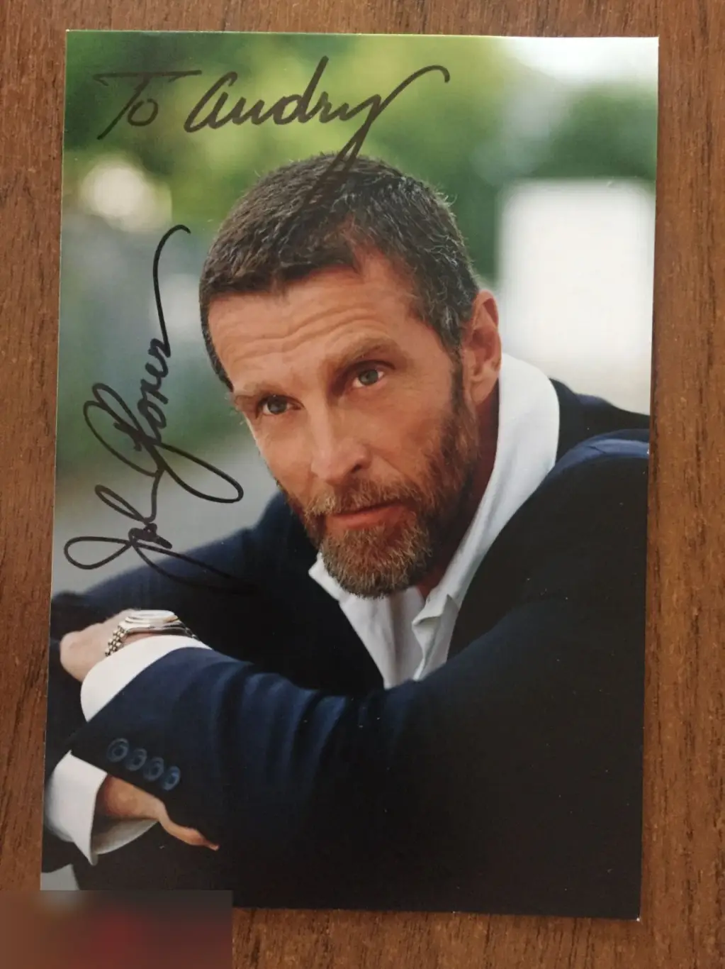 Джон Гловер автограф на фото