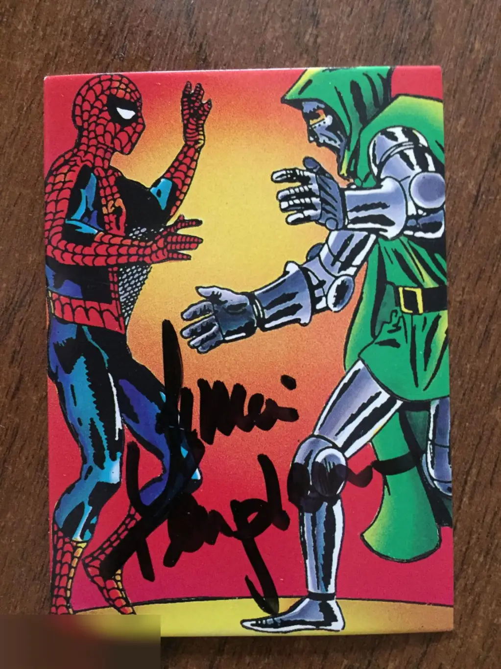 Саймон Темплман автограф на карточке