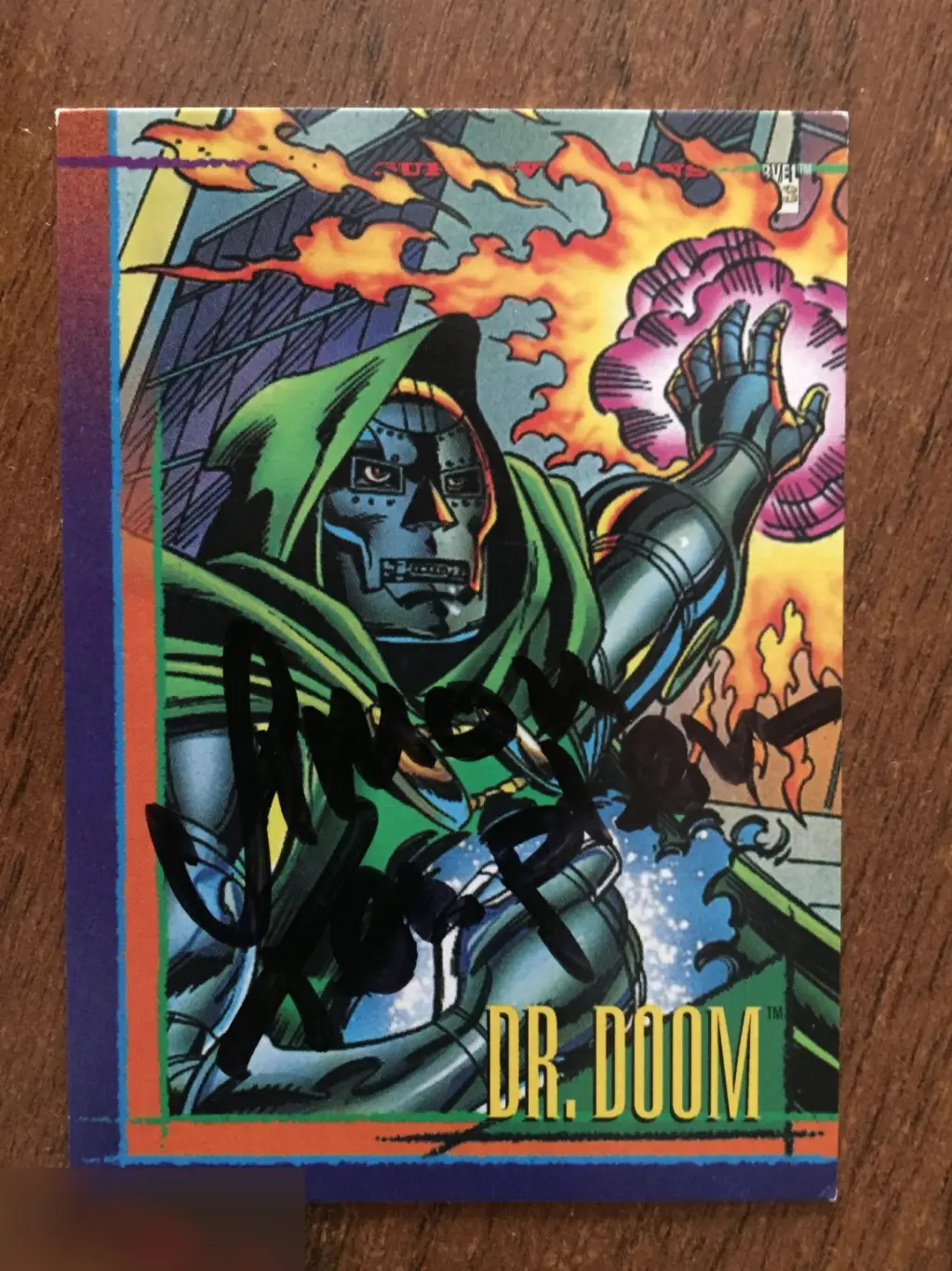 Саймон Темплман автограф на карточке