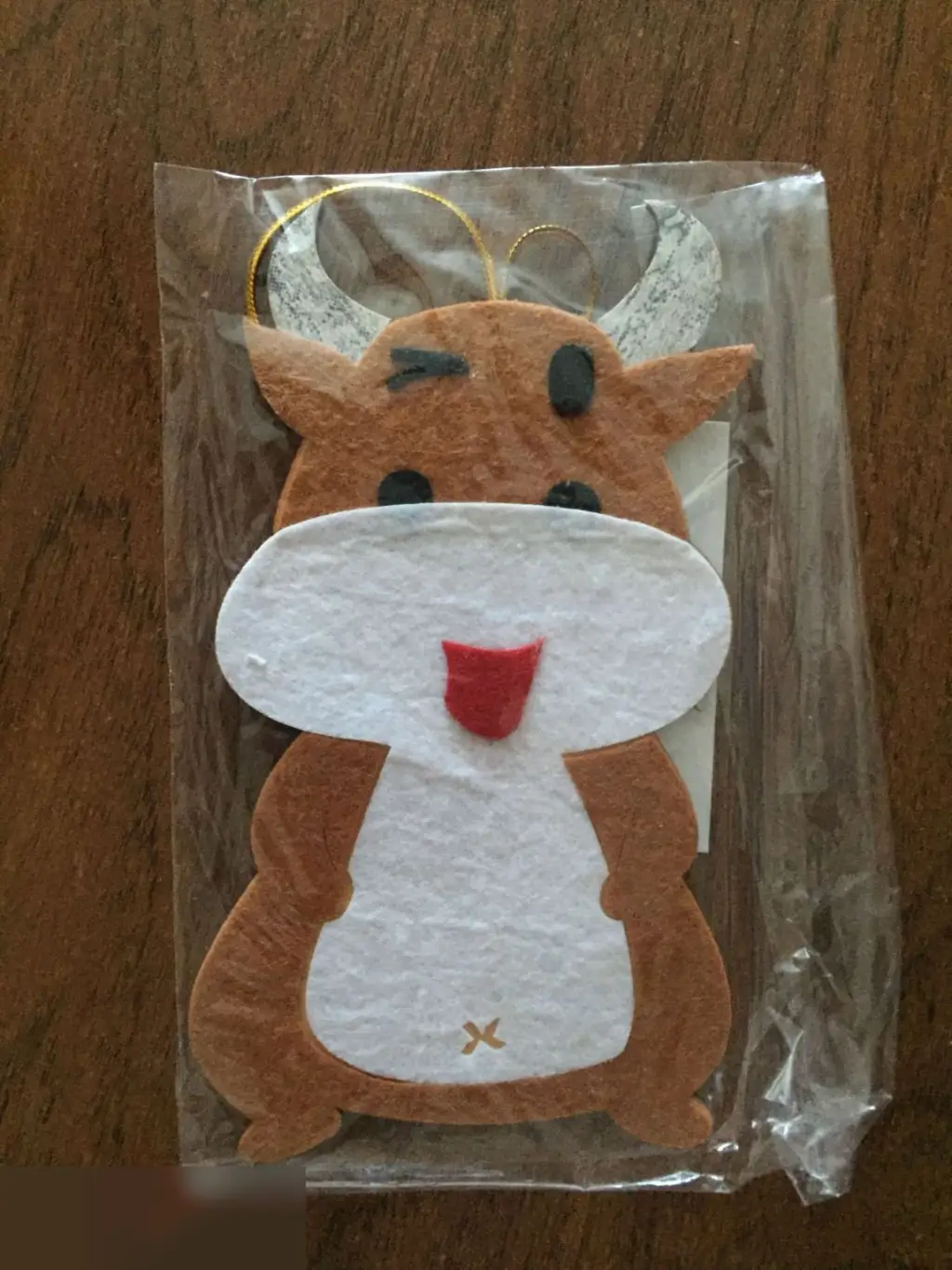 Бык игрушка-подвеска на ёлку