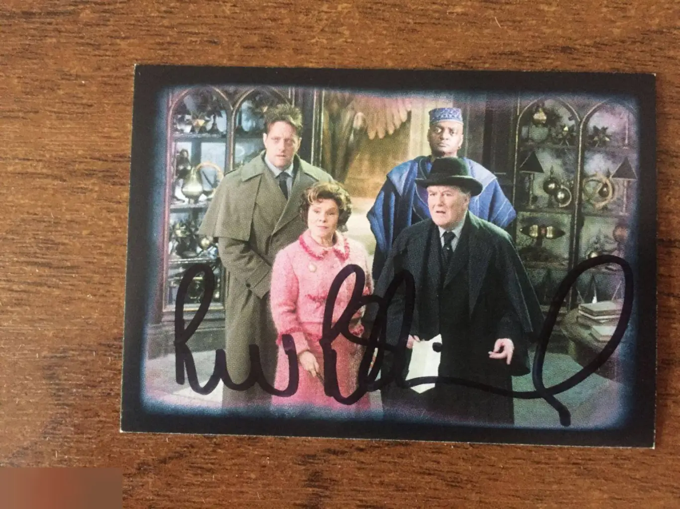 Ричард Лиф автограф на наклейке Гарри Поттер и Орден Феникса