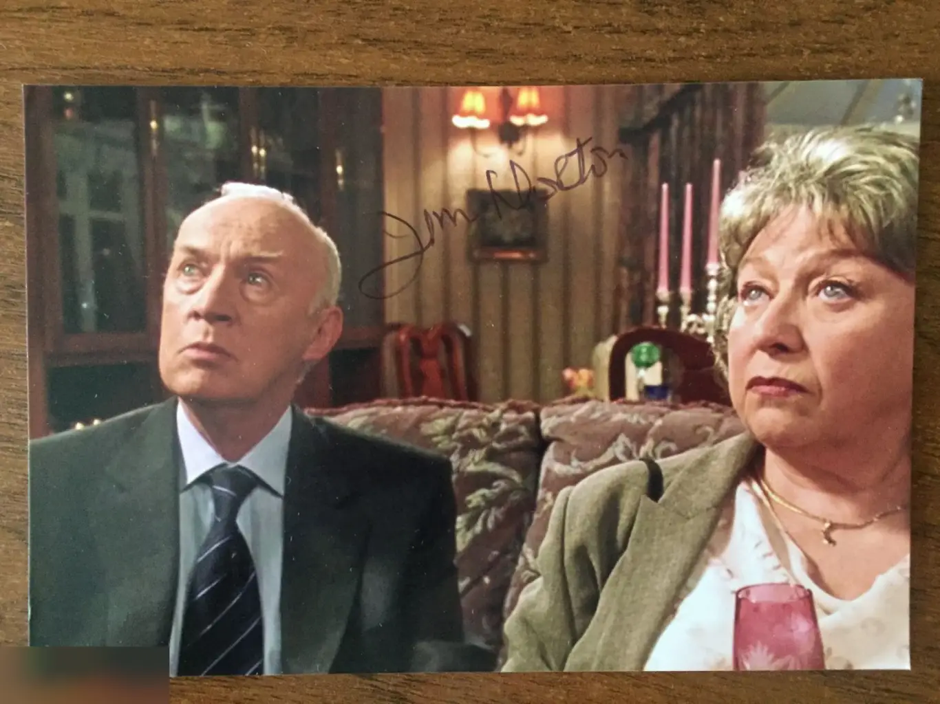 Джим Нортон автограф на фото Гарри Поттер и Тайная комната