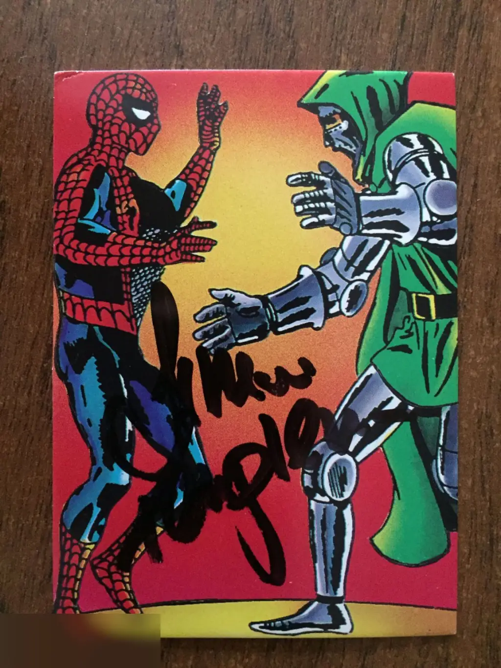 Саймон Темплман автограф на карточке