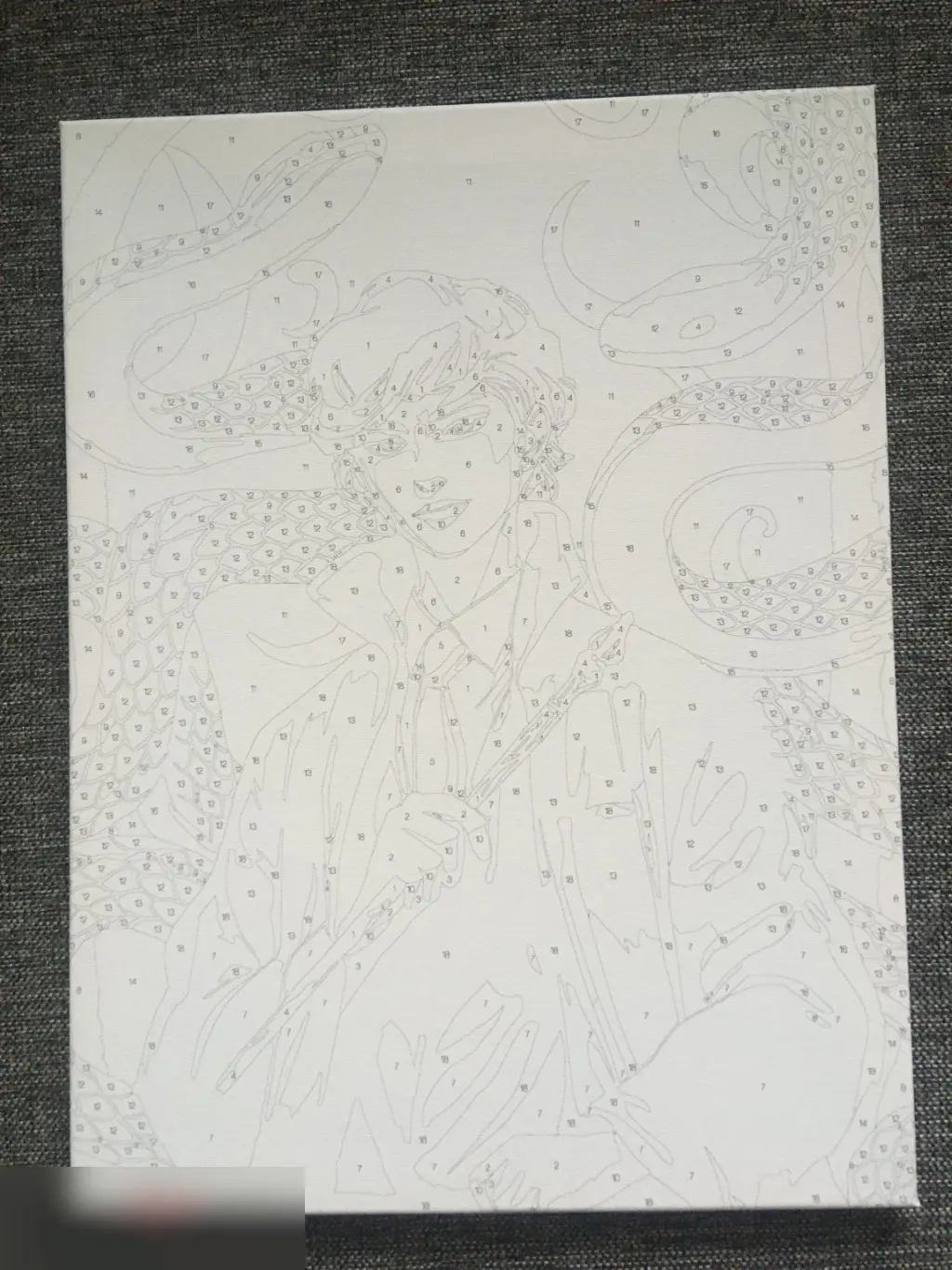 Магия и змея. Картина по номерам на холсте с подрамником 30х40 см 3