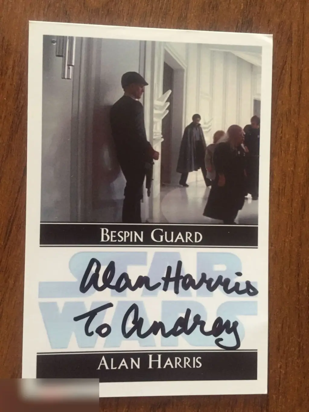 Алан Харрис автограф Звёздные войны. Эпизод V: Империя наносит ответный удар