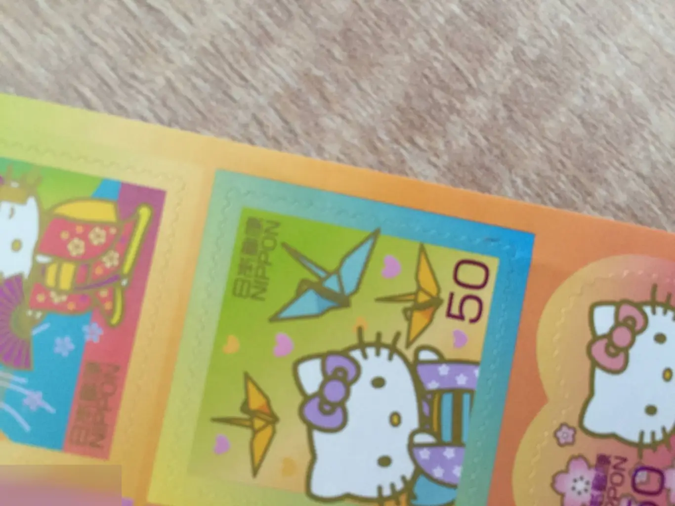 Япония Hello Kitty чистый мятый лист 5