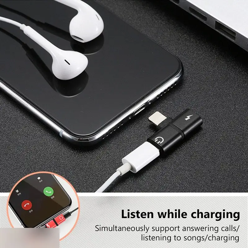 Переходник Lightning для наушников и зарядки