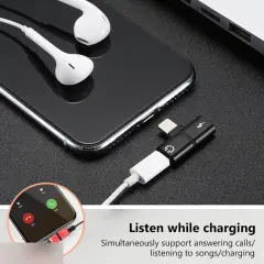 Переходник Lightning для наушников и зарядки