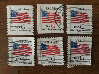 Флаг Old Glory США 6 почтовых марок USA