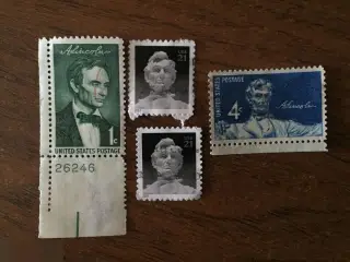 Авраам Линкольн Abraham Lincoln США 4 почтовые марки USA