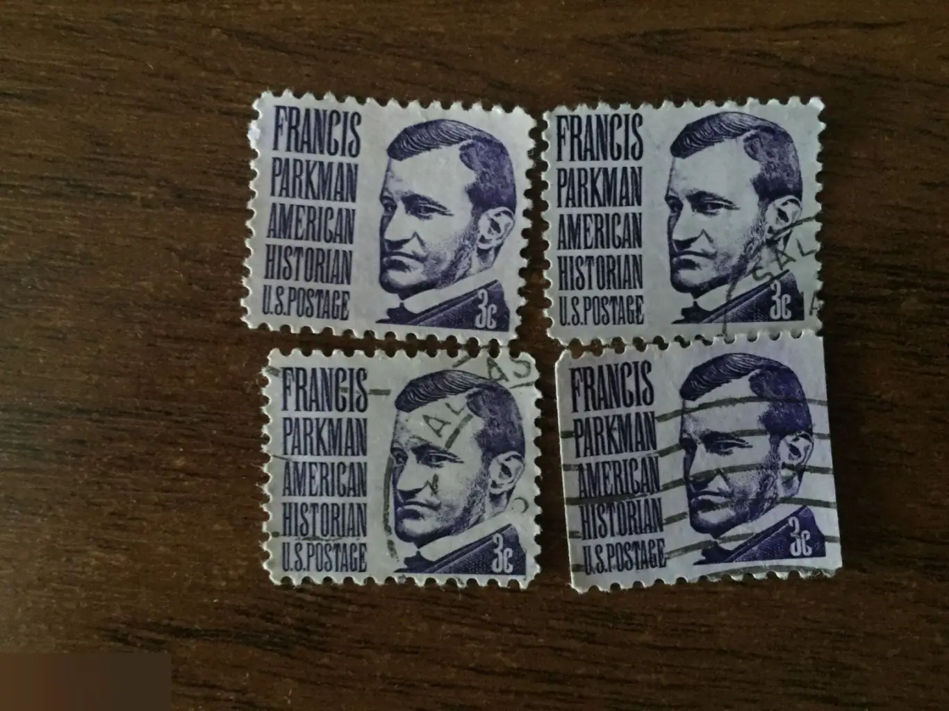 Френсис Паркман Francis Parkman American historian США 4 почтовые марки 3 цента USA