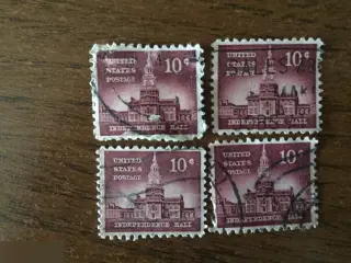 Индепенденс-холл Independence Hall США 4 почтовые марки 10 центов USA
