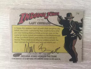 Майкл Бирн автограф на карточке Индиана Джонс