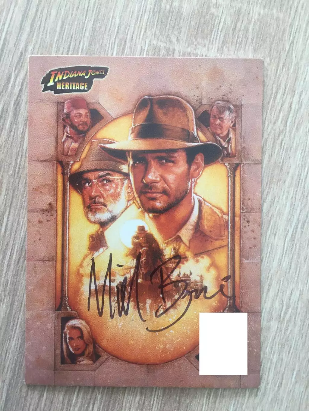 Майкл Бирн автограф на карточке Индиана Джонс Heritage
