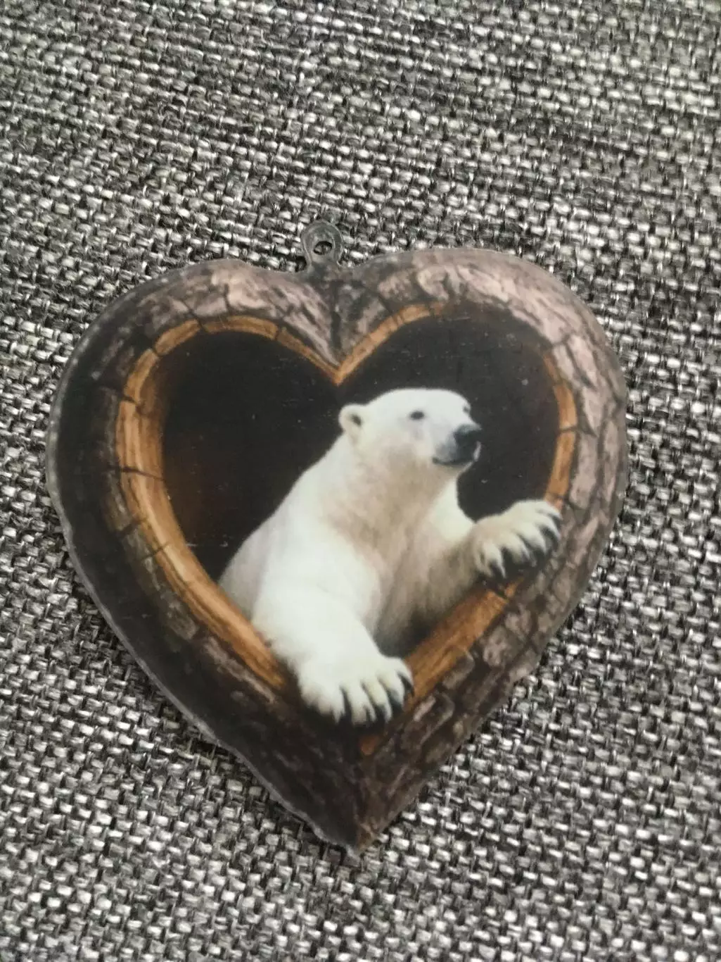 Белый медведь новогодняя подвеска ёлочная игрушка акрил 1