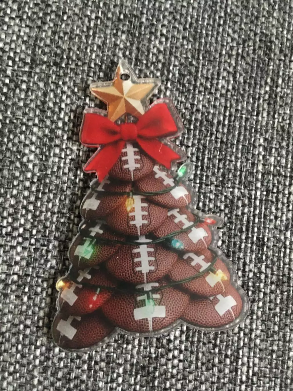 Ёлка из мячей новогодняя подвеска ёлочная игрушка акрил 1