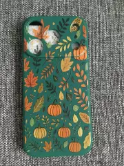 Чехол iPhone 17 Pro Листья и тыквы