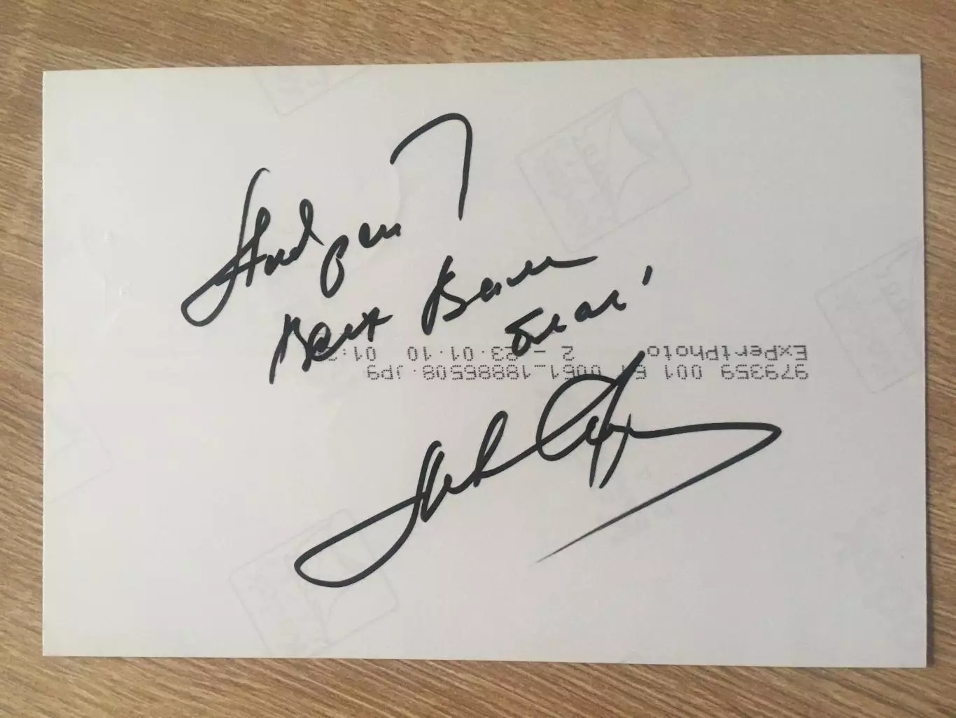 Лев Лещенко автограф на фото