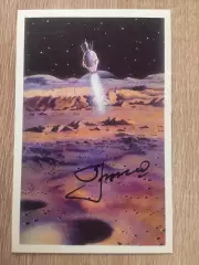 Алексей Леонов автограф на открытке Старт с лунной поверхности