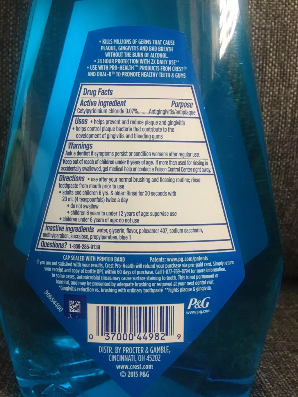 Crest Pro-Health 1L (33.8 Fl Oz) ополаскиватель для полости рта США до 07.2027 3
