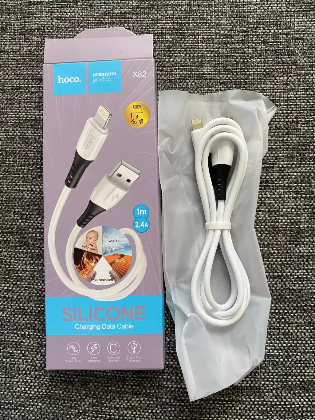 Кабель Lightning USB HOCO X82 1 метр новый 2
