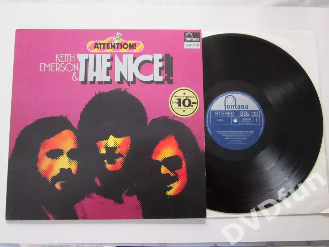 KEITH EMERSON & THE NICE- ATTENTION! GERMAN LP FONTANA 1972-1976 SPECIAL EDITION