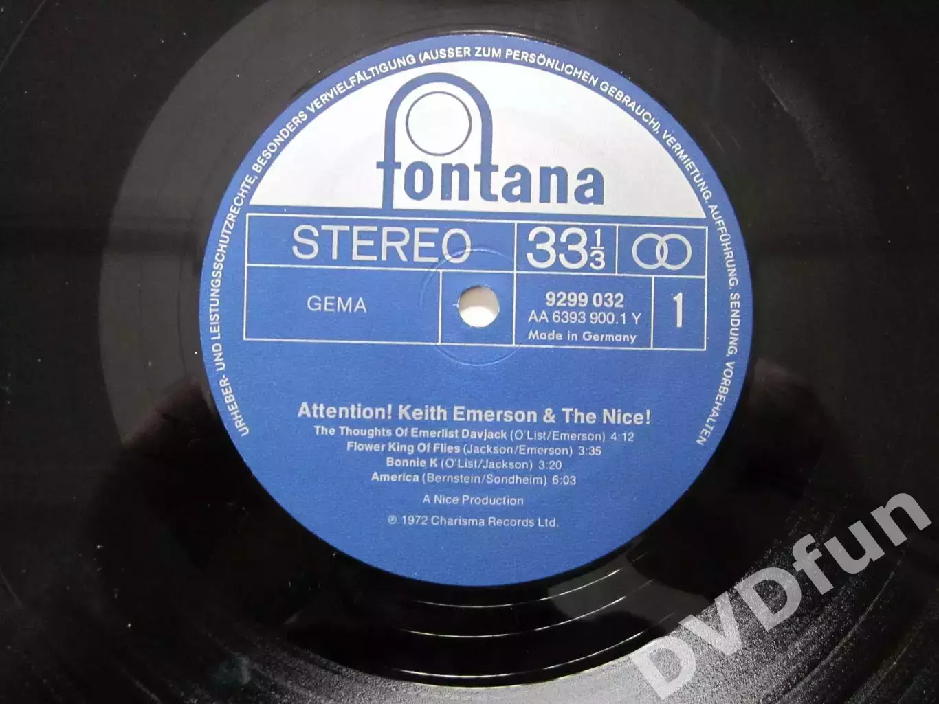 KEITH EMERSON & THE NICE- ATTENTION! GERMAN LP FONTANA 1972-1976 SPECIAL EDITION 5