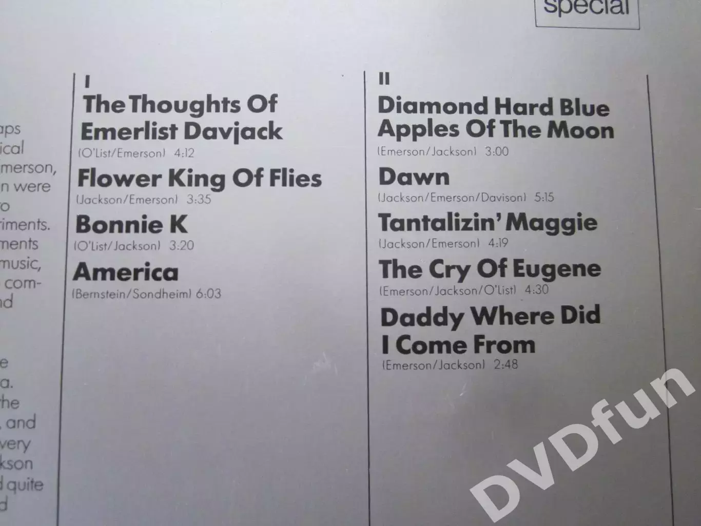 KEITH EMERSON & THE NICE- ATTENTION! GERMAN LP FONTANA 1972-1976 SPECIAL EDITION 3