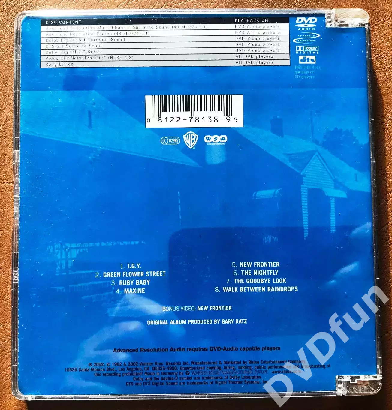 Donald Fagen–Nightfly DVD-AUDIO 1982-2002 Reprise Records RHINO VERYRARE 1