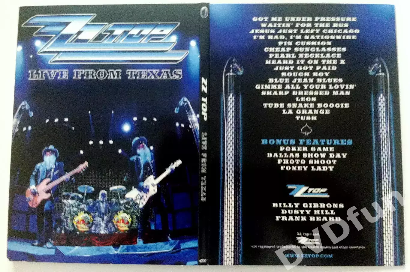 ZZ TOP-LIVE FROM TEXAS DVD-Video 2008 Digipack 3