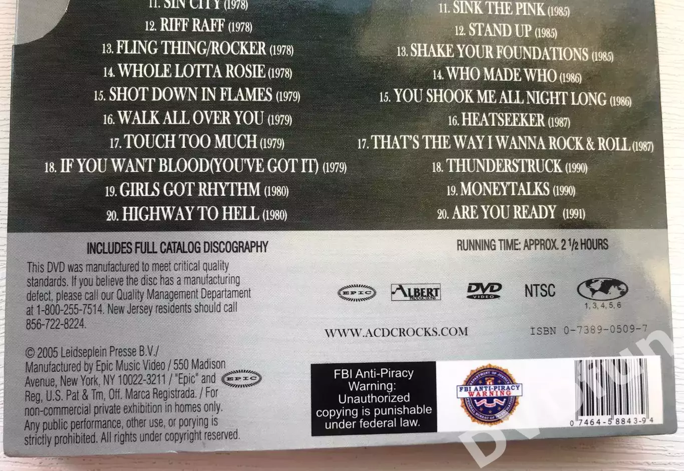 2DVD-VIDEO AC-DC FAMILY JEWELS PACK 2005 4