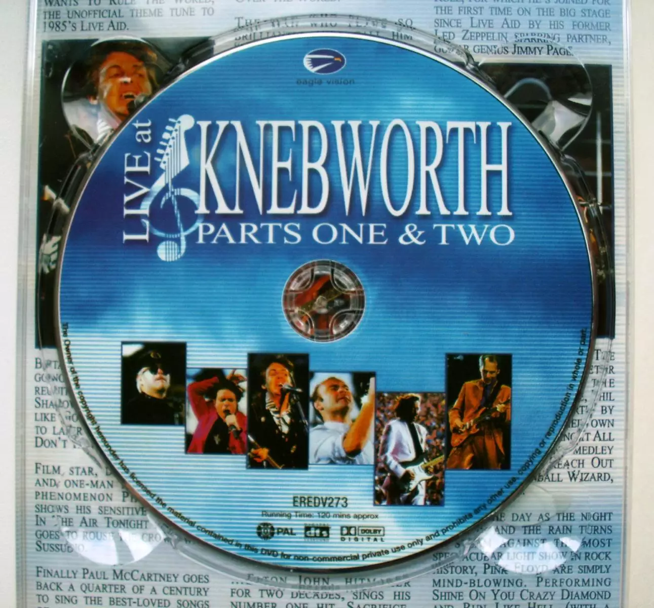 LIVE AT KNEBWORTH PARTS 1,2,32DVD BOX SET 2002 Digipack 6
