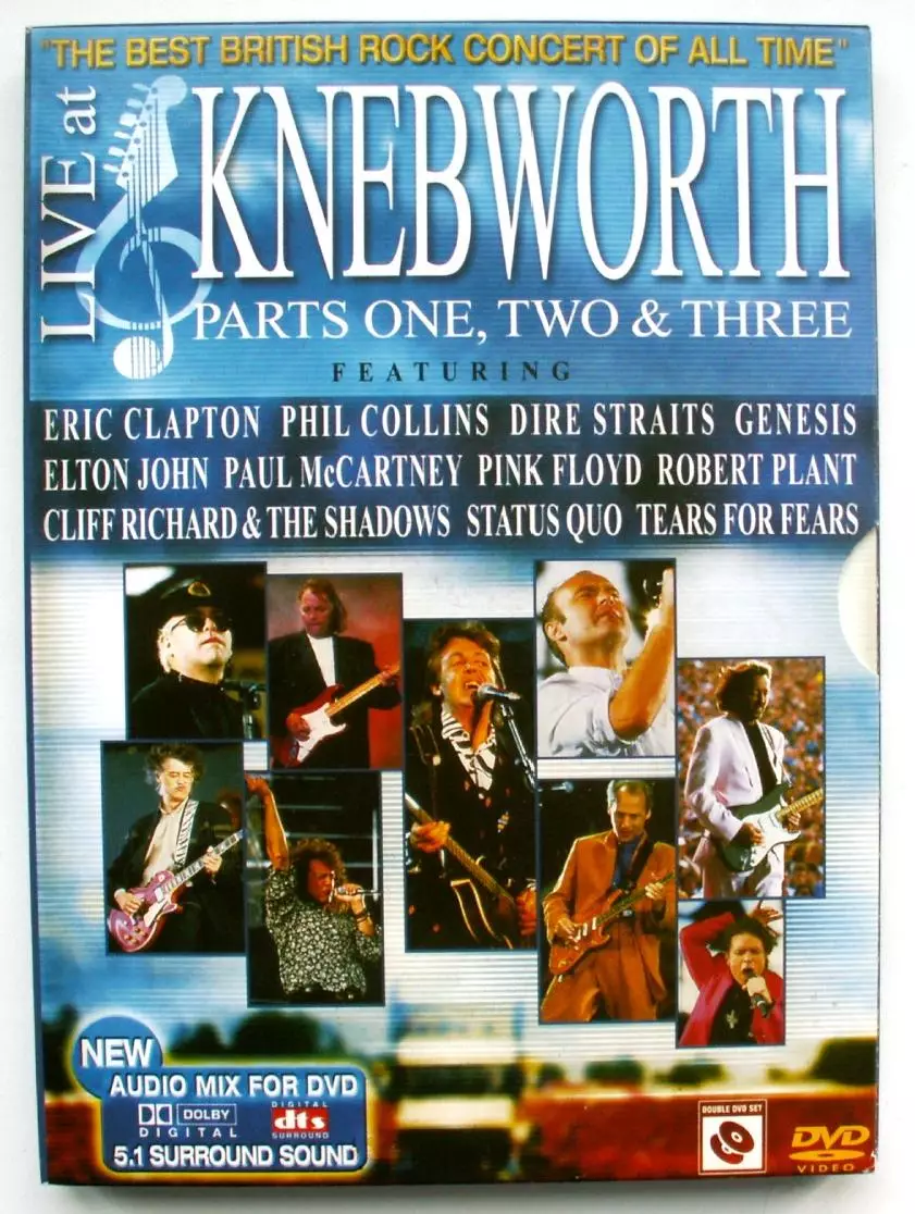 LIVE AT KNEBWORTH PARTS 1,2,32DVD BOX SET 2002 Digipack