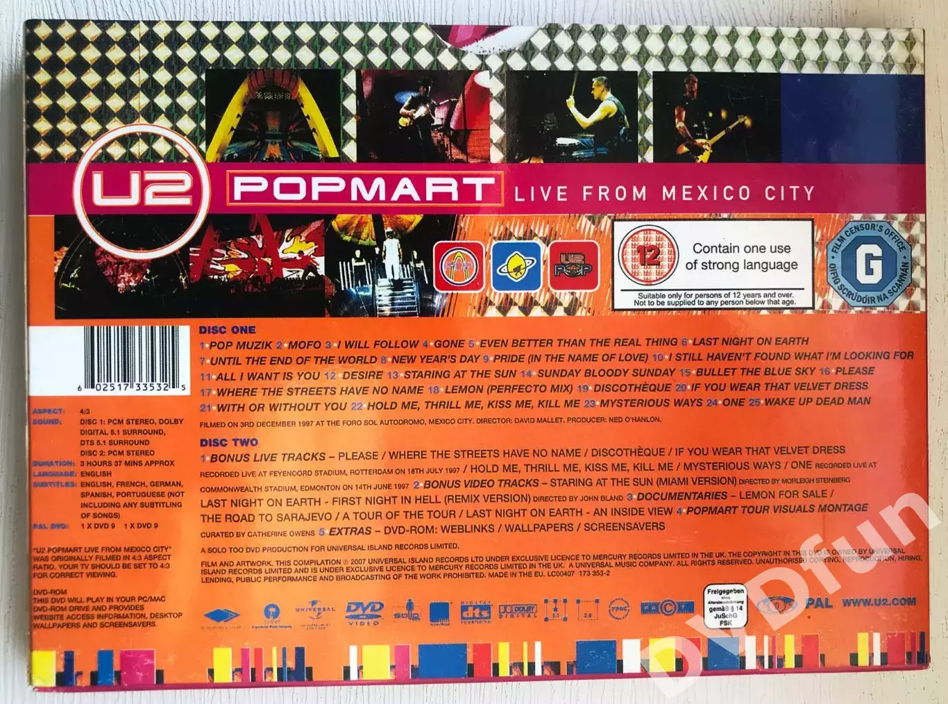 U2 Popmart Live from Mexico City DVD Russia 2007 2