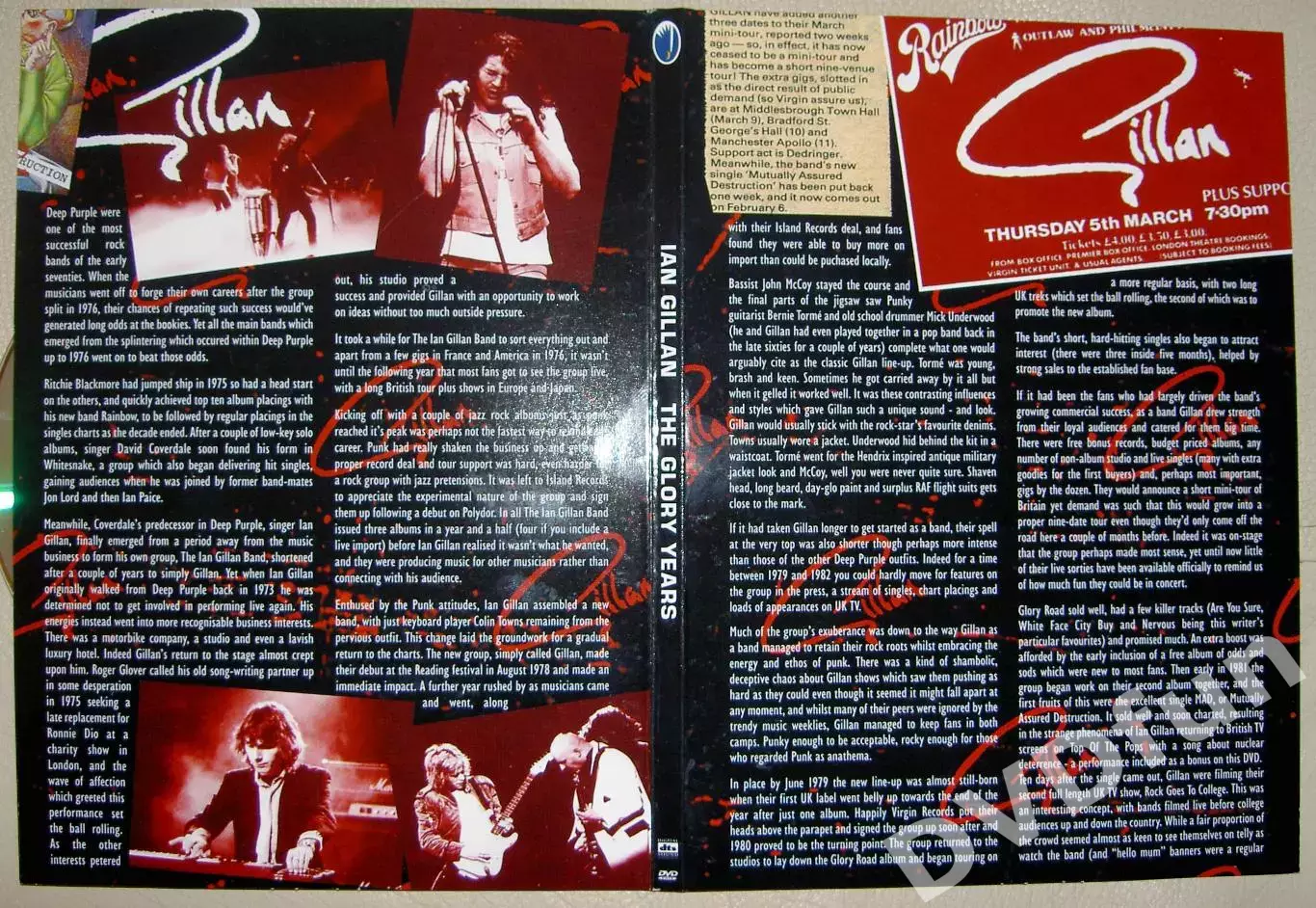 IAN GILLAN-THE GLORY YEARS DVD-5 Eagle Rock 2008 2