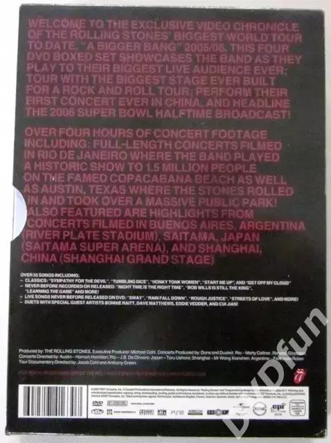 ROLLING STONES THE BIGGEST BANG (Digipak) 3 DVD-VIDEO 2007 1