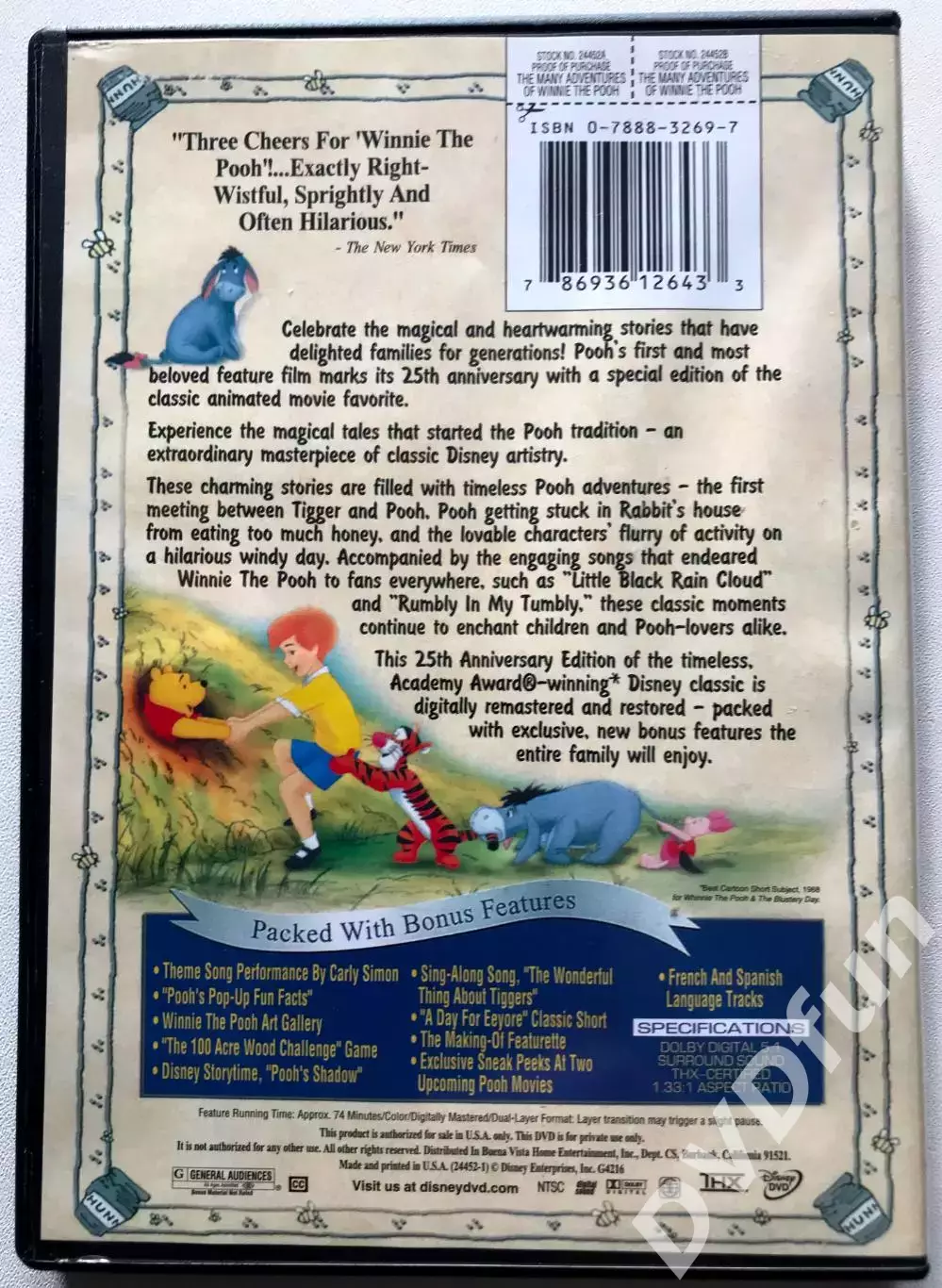 DVD Winnie Pooh Приключения Винни Пуха Walt Disney's Anniversary 25th Edition 1