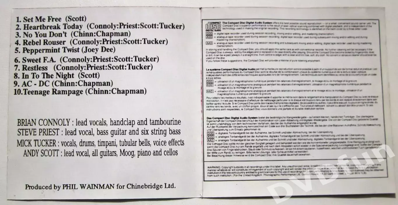 SWEET-SWEET FANNY ADAMS 1974 CD-Audio 3