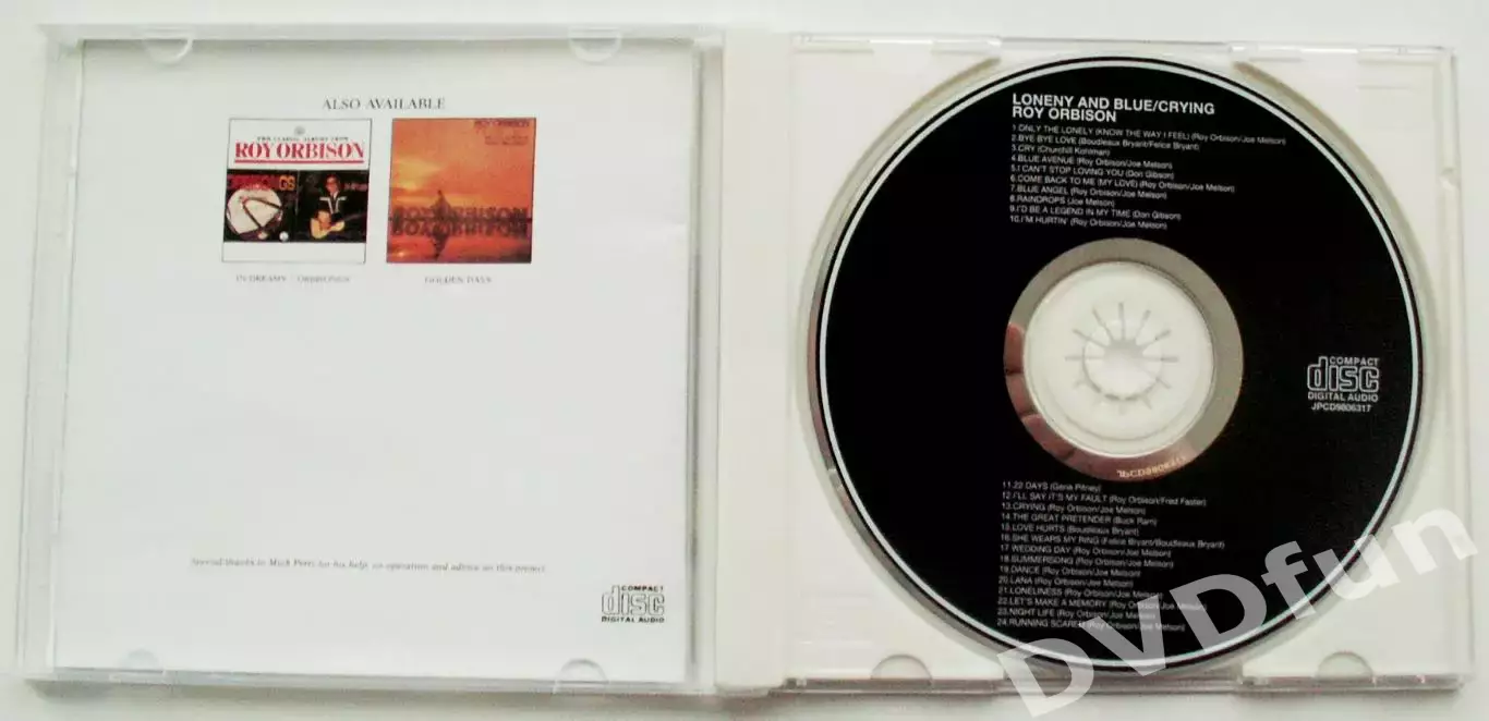 Roy Orbison - Lonely Blue / Crying 2 в 1 СD-Audio OLDIS 2