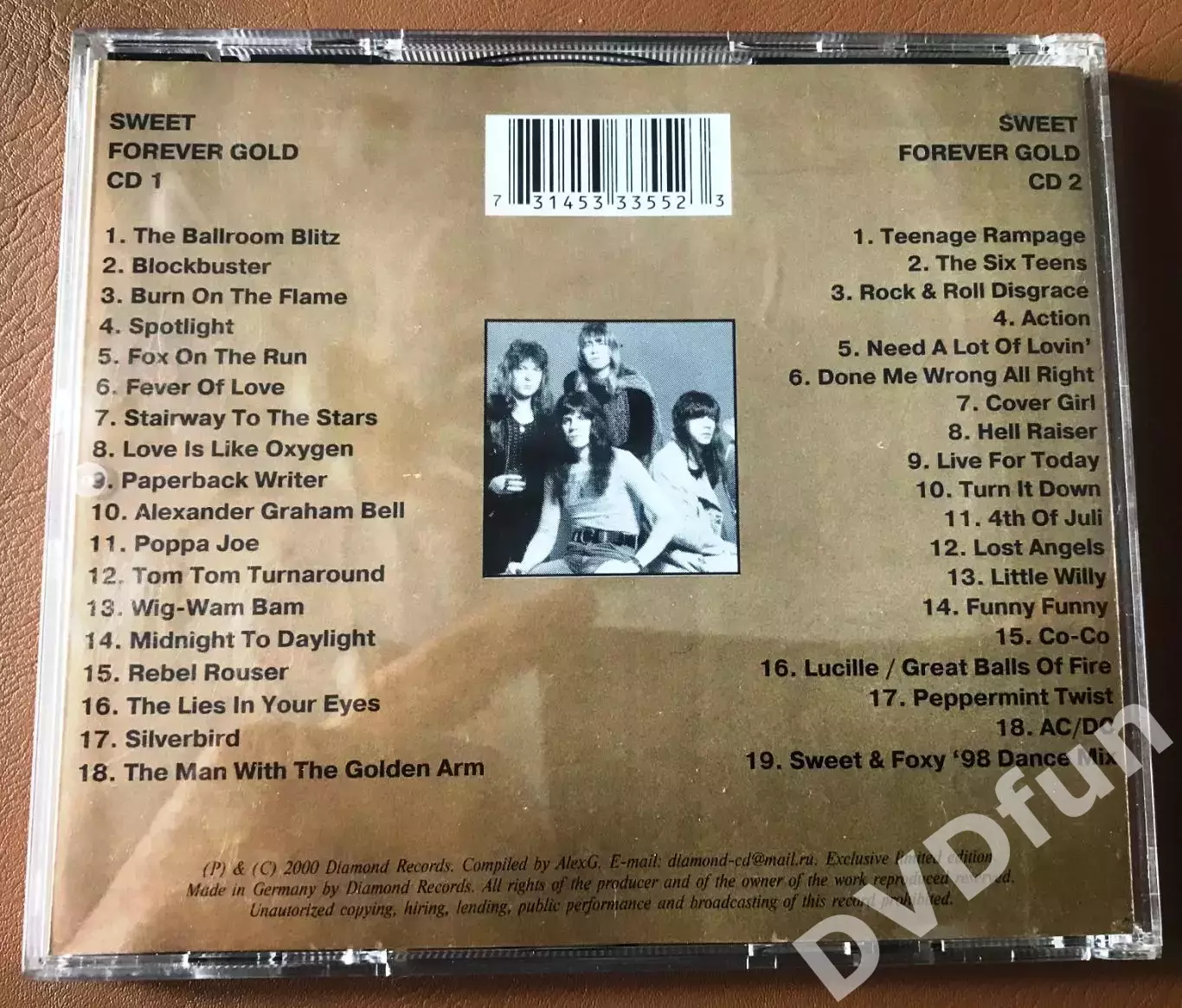 Sweet–Forever Gold 2CD Diamond Records 1999г. Russia 1