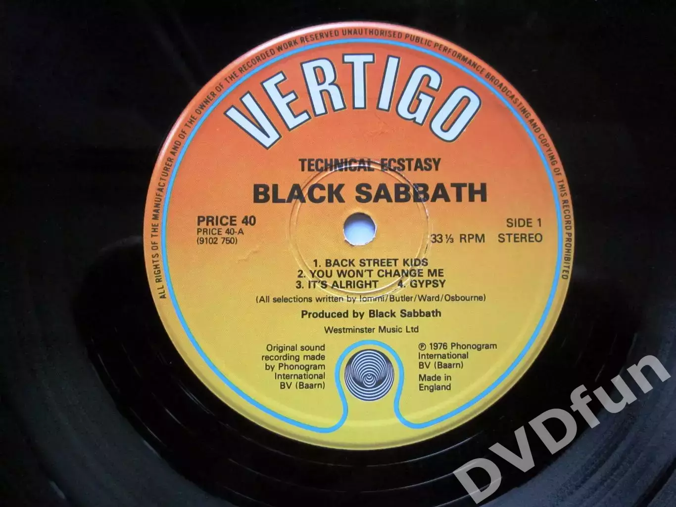Black Sabbath?–Technical Ecstasy Vertigo ? PRICE 40 Original UK LP 1976/1983 5
