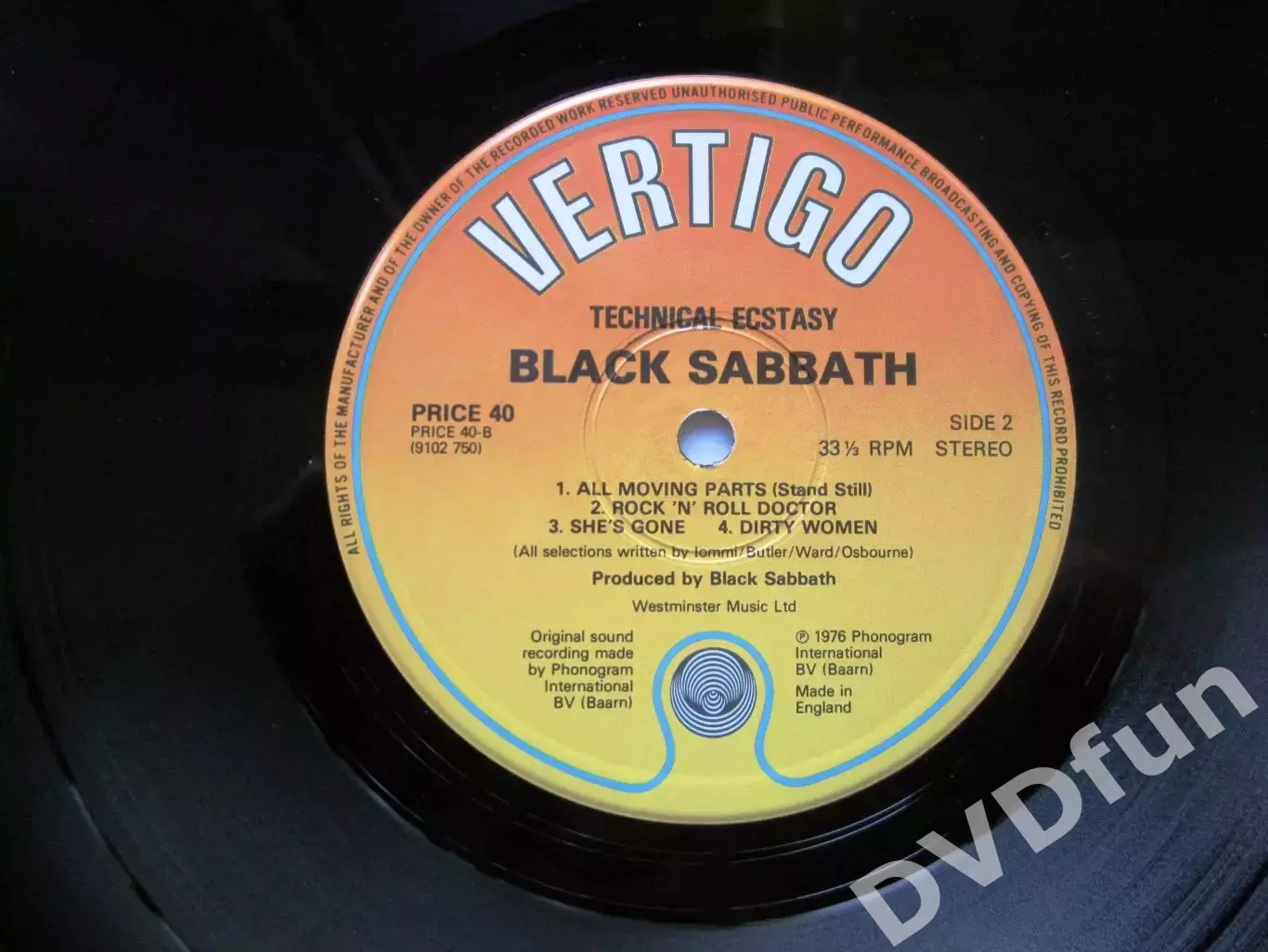 Black Sabbath?–Technical Ecstasy Vertigo ? PRICE 40 Original UK LP 1976/1983 6