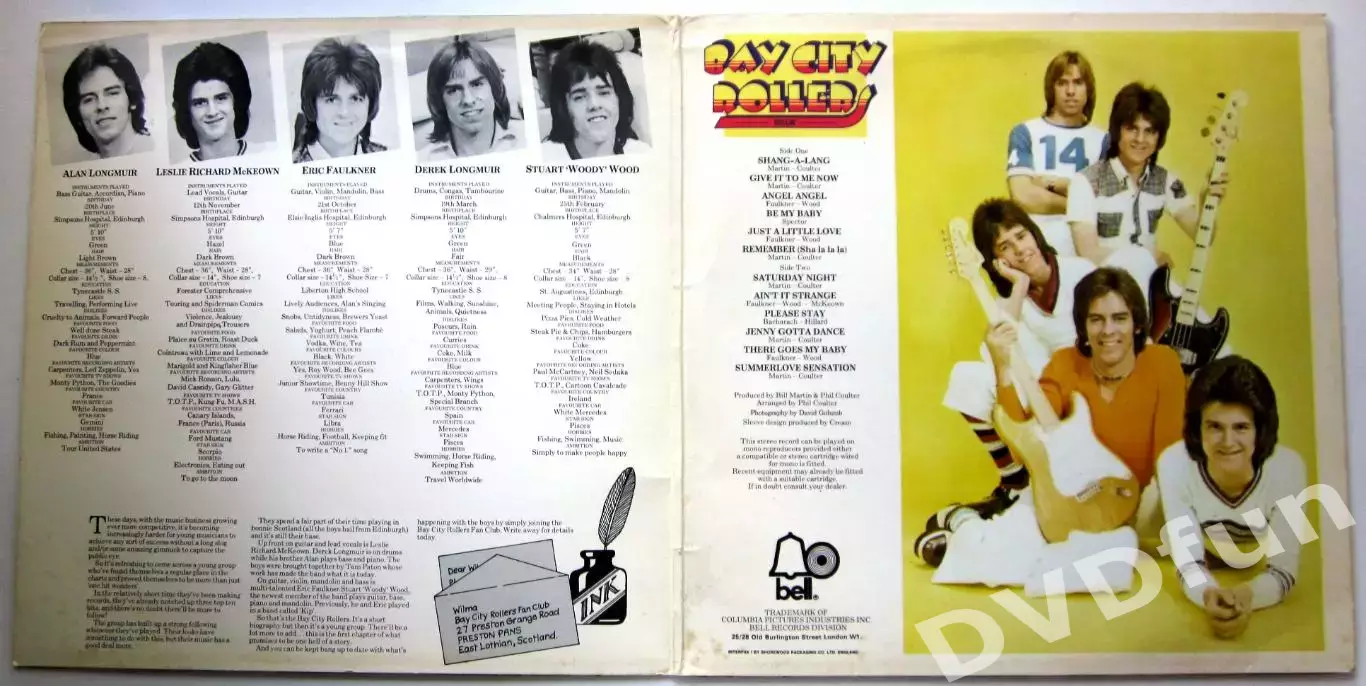 BAY CITY ROLLERS- ROLLIN' 1st Press UK LP BELLS 1974 2