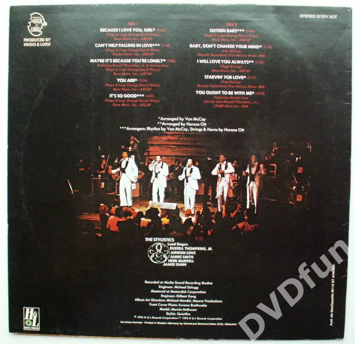 THE STYLISTICS-FABULOUS 1st Press German LP 1976 1