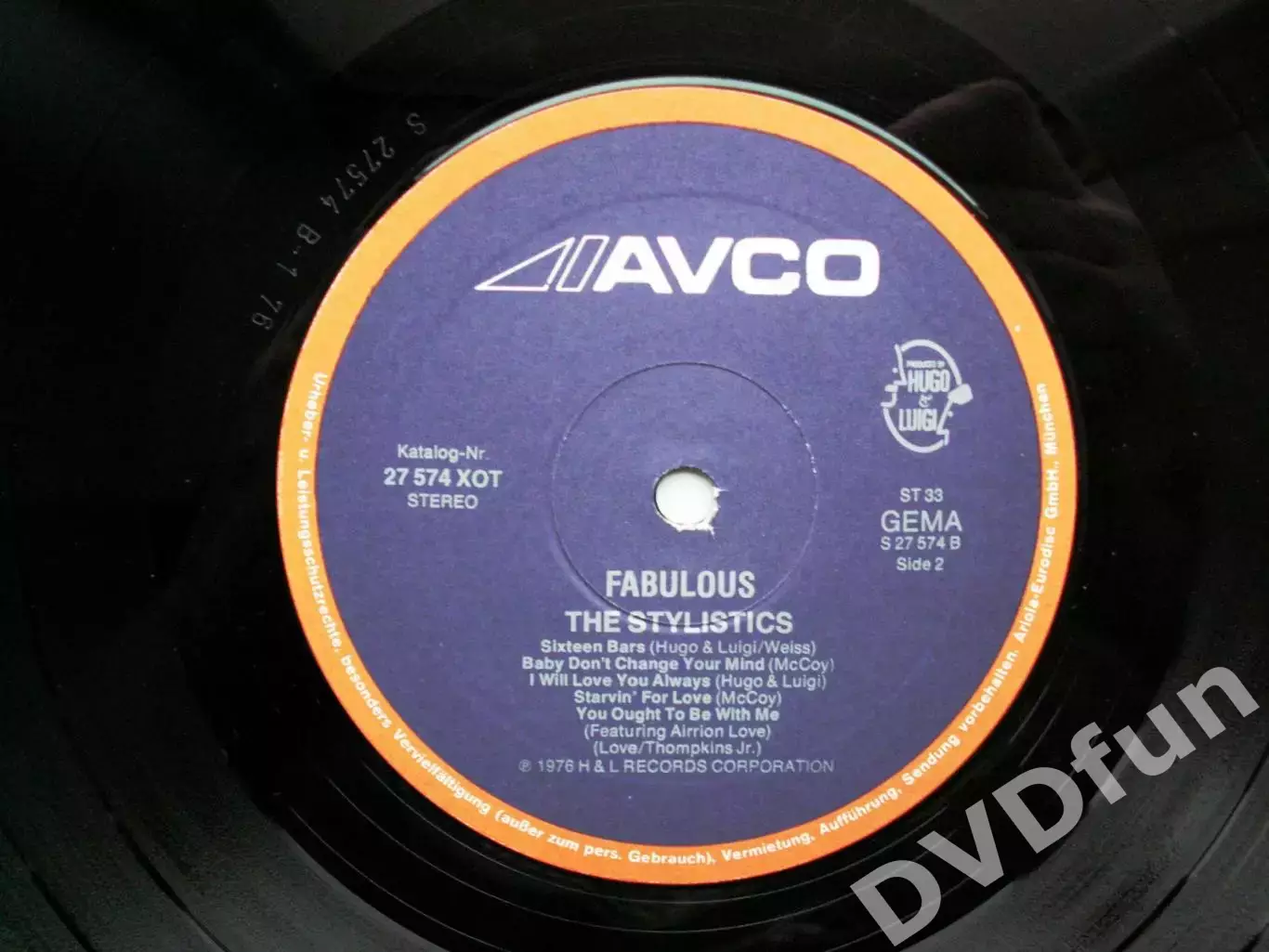 THE STYLISTICS-FABULOUS 1st Press German LP 1976 5