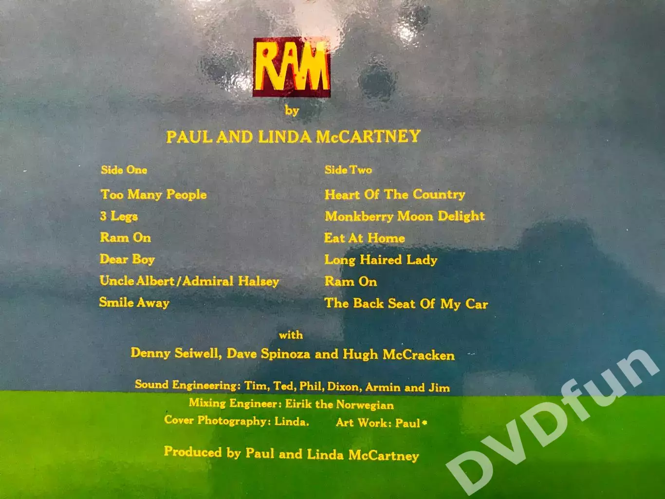 PAUL and LINDA McCARTNEY - RAM 1st Press UK LP Apple Records 1971 Fully Laminate 3